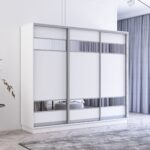 Dulap Fox (2.4m - 2.7m) uși glisante din PAL cu elemente din oglindă