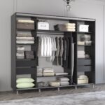 Dulap Aron (2.4m - 2.7m) uși glisante din PAL cu lamele — изображение 8