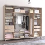 Dulap Aron (2.4m - 2.7m) uși glisante din PAL cu lamele — изображение 9