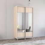 Dulap Aron-S (1.0m - 1.8m) uși glisante din PAL cu oglindă (K1) orizontal — изображение 3