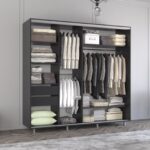 Dulap Aron (2.0m - 2.3m) uși glisante din PAL cu lamele — изображение 6