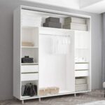 Dulap Aron-S (1.9m - 2.0m) uși glisante din oglindă și PAL - imagine 2