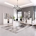 Consolă Practik semi-deschisă cu polițe (80x40x120H cm) - imagine 10