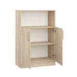 Consolă Practik semi-deschisă cu polițe (80x40x120H cm) - imagine 5