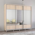 Dulap Aron (2.4m - 2.7m) uși glisante din PAL cu oglindă (K1) orizontal - imagine 5