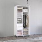 Dulap Aron (1.0m - 1.9m) uși glisante din PAL cu oglindă (K2) vertical - imagine 2