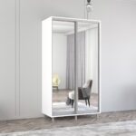 Dulap Aron 1.0m - 1.9m uși glisante din oglindă cu aplicații