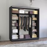 Dulap Fox (1.9m - 2.3m) uși glisante din PAL cu elemente din oglindă — изображение 6