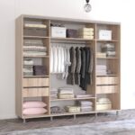 Dulap Aron (2.4m - 2.7m) uși glisante din PAL (K) orizontal - imagine 4