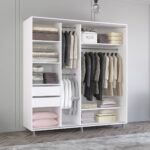 Dulap Aron (2.0m - 2.3m) uși glisante din PAL cu oglindă (K1) orizontal - imagine 2