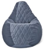 Fotoliu sac Bean Bag Pară "Maserrati" Romb Grey - imagine 2