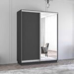 Dulap Fox (1.9m - 2.3m) uși glisante din oglindă și PAL - imagine 5