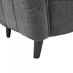 Fotoliu moale DP W310G Dark Grey Velvet - imagine 4