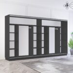 Dulap Fox (3.7m - 4.0m) uși glisante din PAL cu elemente din oglindă — изображение 6