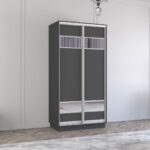 Dulap Fox (1.0m - 1.8m) uși glisante din PAL cu elemente din oglindă - imagine 5