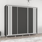 Dulap Aron (2.4m - 2.7m) uși glisante din PAL cu lamele — изображение 5