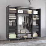 Dulap Aron (2.4m - 2.7m) uși glisante din PAL (K) orizontal - imagine 6