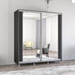 Dulap Aron-P (1.9m - 2.0m) uși glisante din PAL cu oglindă (K2) vertical - imagine 5