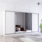 Dulap Fox (3.7m - 4.0m) uși glisante din oglindă și PAL