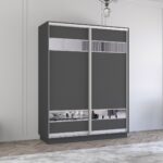 Dulap Fox (1.9m - 2.3m) uși glisante din PAL cu elemente din oglindă — изображение 5