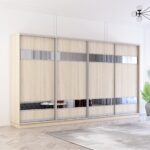 Dulap Fox (3.7m - 4.0m) uși glisante din PAL cu elemente din oglindă — изображение 3