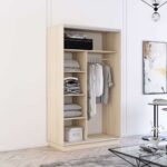 Dulap Fox (1.0m - 1.8m) uși glisante din oglindă și PAL — изображение 6