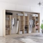 Dulap Fox (3.7m - 4.0m) uși glisante din PAL cu elemente din oglindă — изображение 4