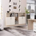 Consolă Practik semi-deschisă cu polițe (80x40x120H cm) - imagine 3