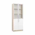 Dulap vitrină cu polițe Practik (80x40x210H cm)