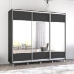 Dulap Aron (2.4m - 2.7m) uși glisante din PAL cu oglindă (K1) orizontal - imagine 3