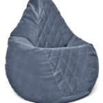 Fotoliu sac Bean Bag Pară "Maserrati" Romb Grey