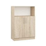 Consolă Practik semi-deschisă cu polițe (80x40x120H cm) - imagine 4