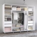 Dulap Aron (2.4m - 2.7m) uși glisante din PAL cu oglindă (K1) orizontal - imagine 7