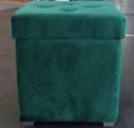Puf Pătrat cu ladă de depozitare Green - imagine 2
